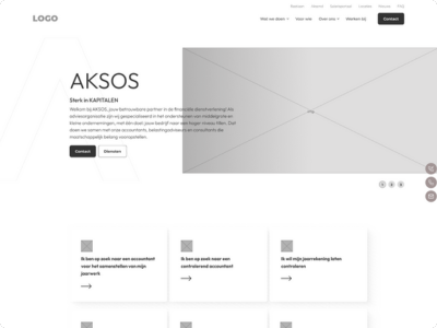 Wireframe Aksos Accountancy Umbraco Baseline Website