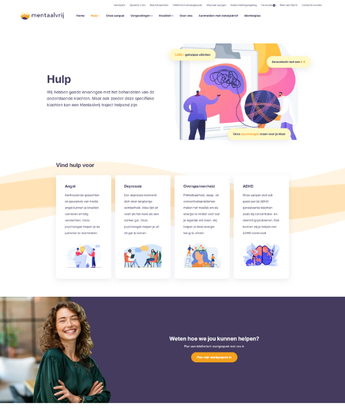 Mentaalvrij Frisse Uitstraling Website Umbraco