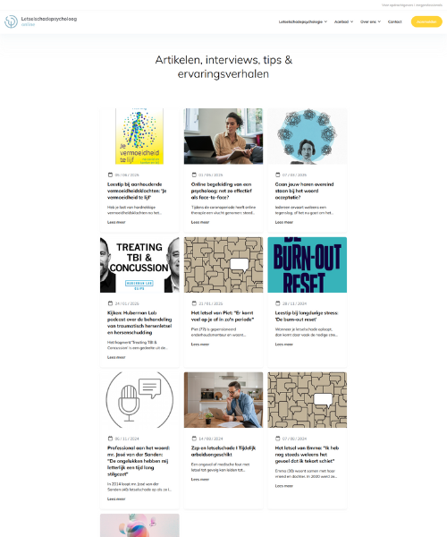 Kennisbank Letselschadepsycholoog Umbraco Baseline