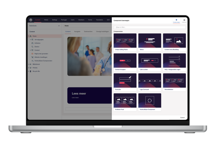 Umbraco Componenten Website Vrijdagonline Groningen