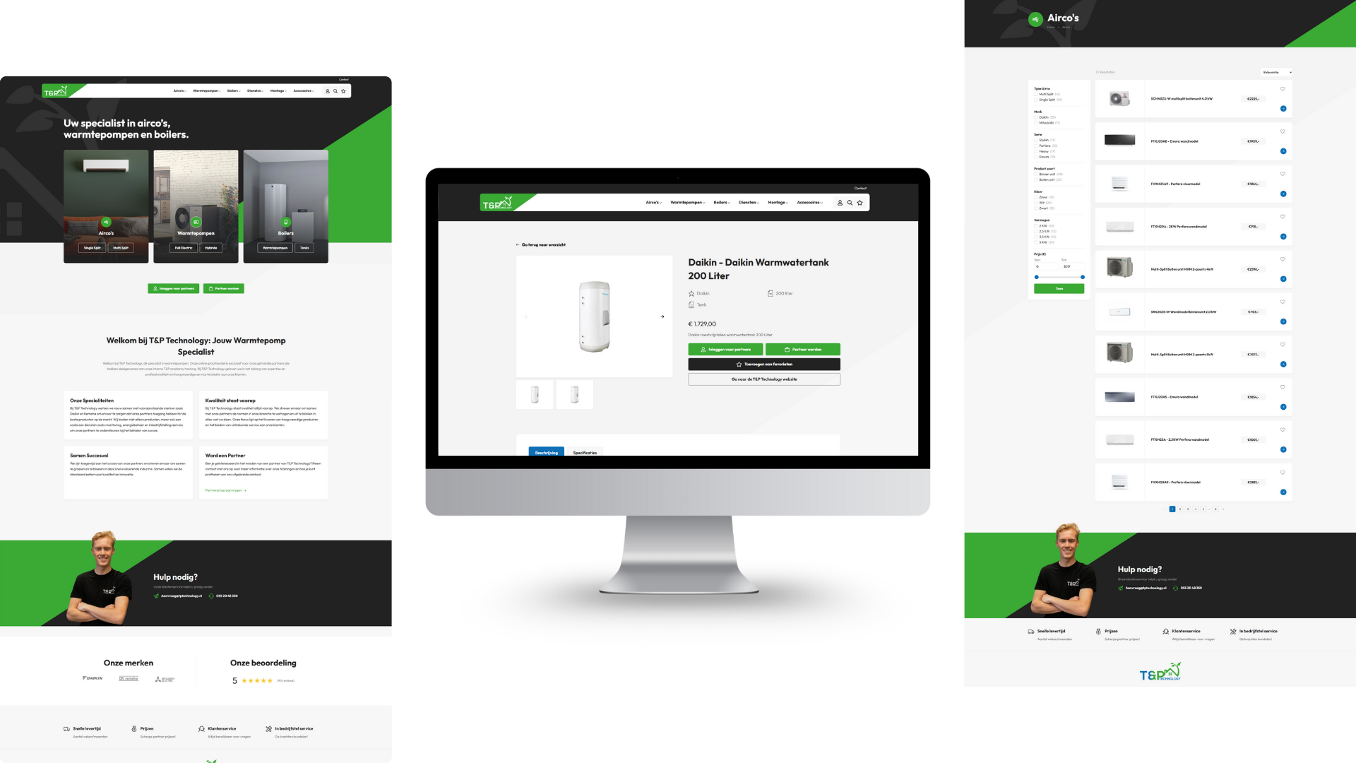 Overzicht Tp Technlogy Umbraco Ecommerce Website