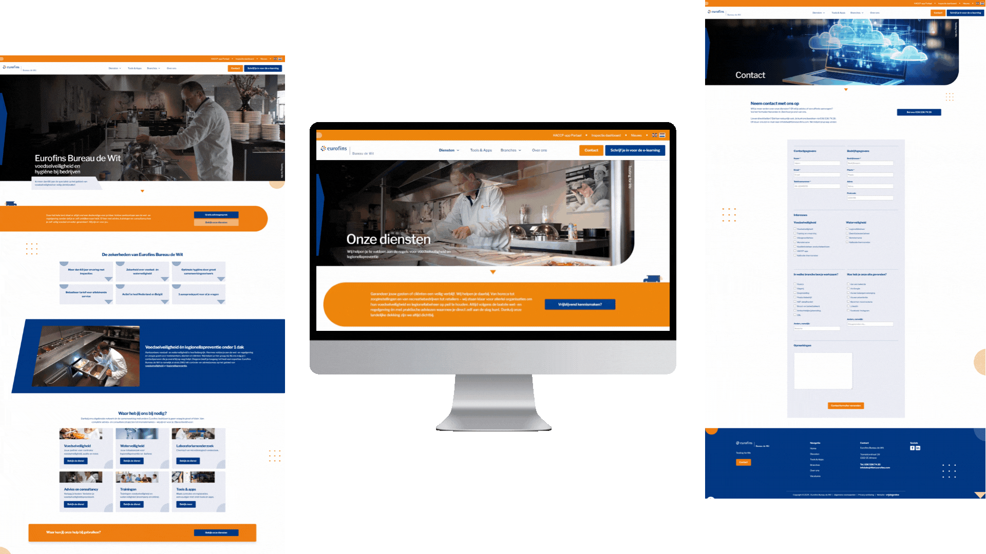 Overzicht Website Bureau De Wit Eurofins Umbraco Baseline
