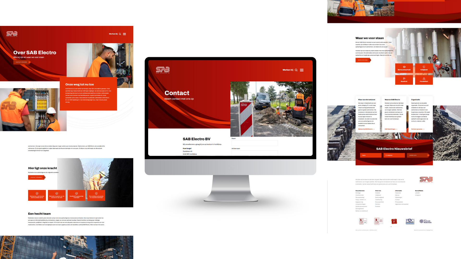 Overzicht Website Sab Electro Umbraco Cms