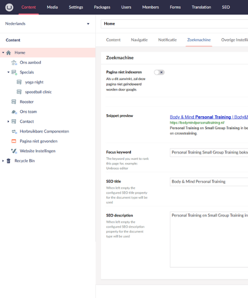 Betere Online Vindbaarheid Body Mind Vrijdagonline Umbraco Baseline