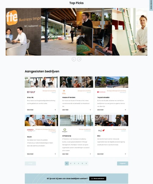 Bedrijven Catalogus Umbraco Website Young Consultant