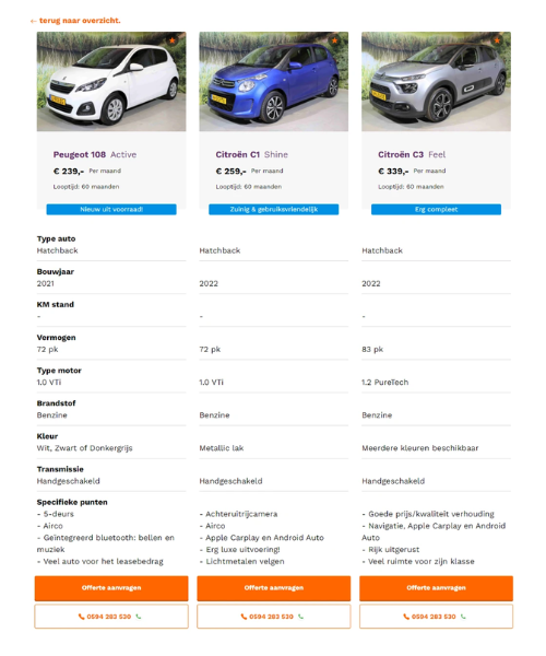 Vergelijken Website Smilease