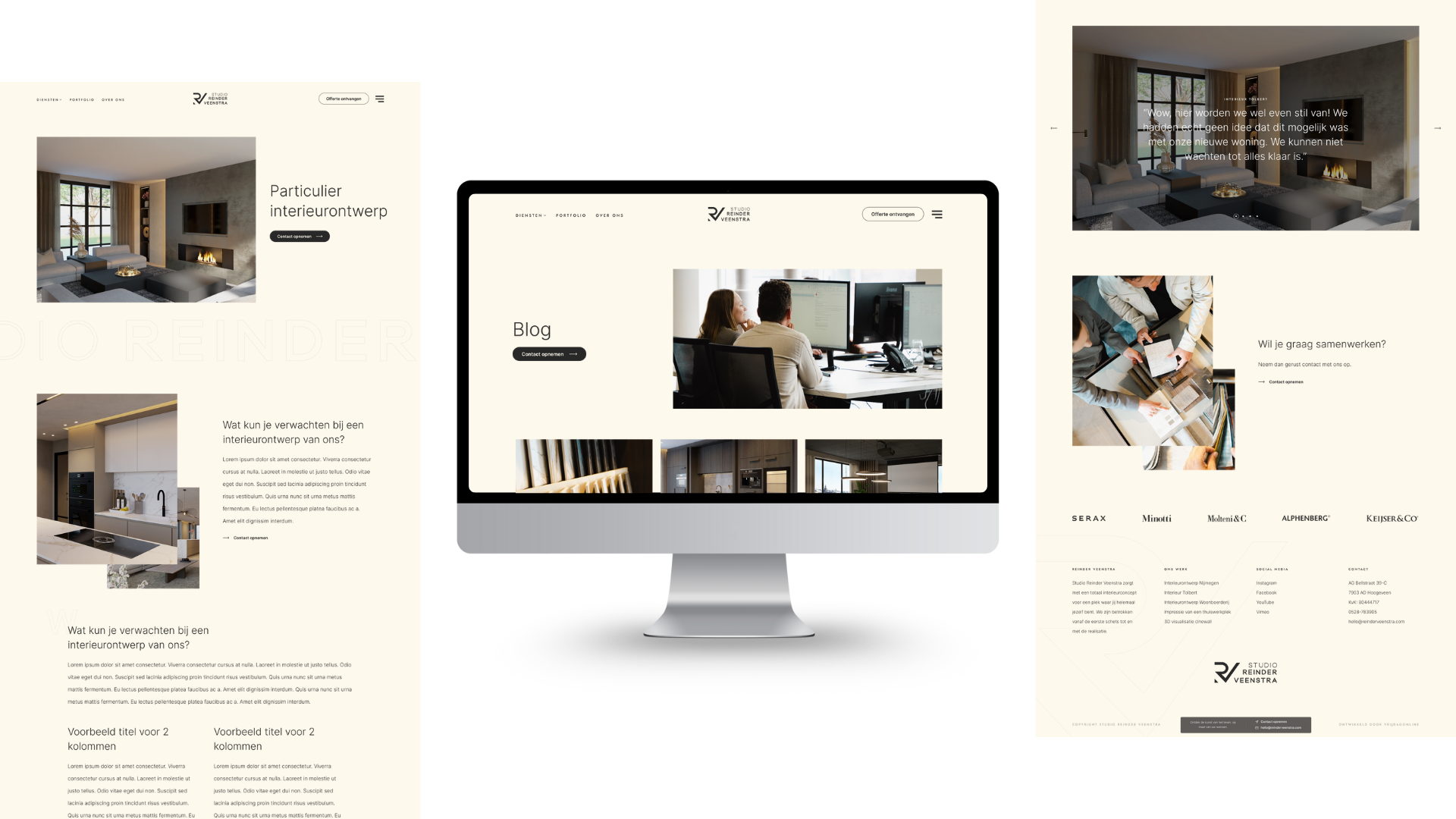 Reinder Veenstra Overzicht Nieuwe Umbraco Website