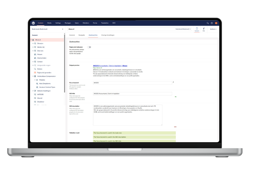 Back End Umbraco Cms Aksos Accountancy Umbraco Baseline Website