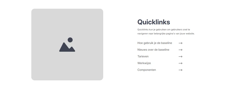 Quick Links Component Dynamisch Links Overzicht Website Navigatie