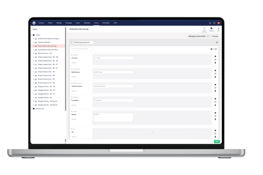 Beheer Productencatalogus Umbraco Cms Metesco