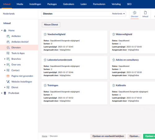 Beheer Eurofins Website Diensten Umbraco Cms