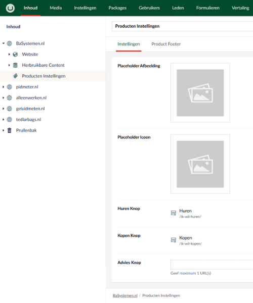 Categorien Op Maat Umbraco Website Basystemen