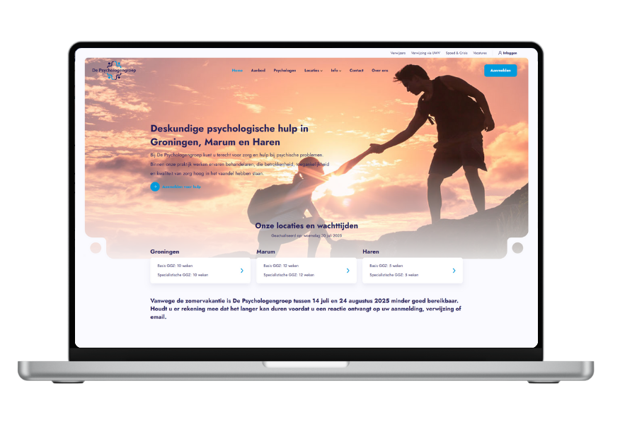 Case Psychologengroep Intro Umbraco Portaal Ggz