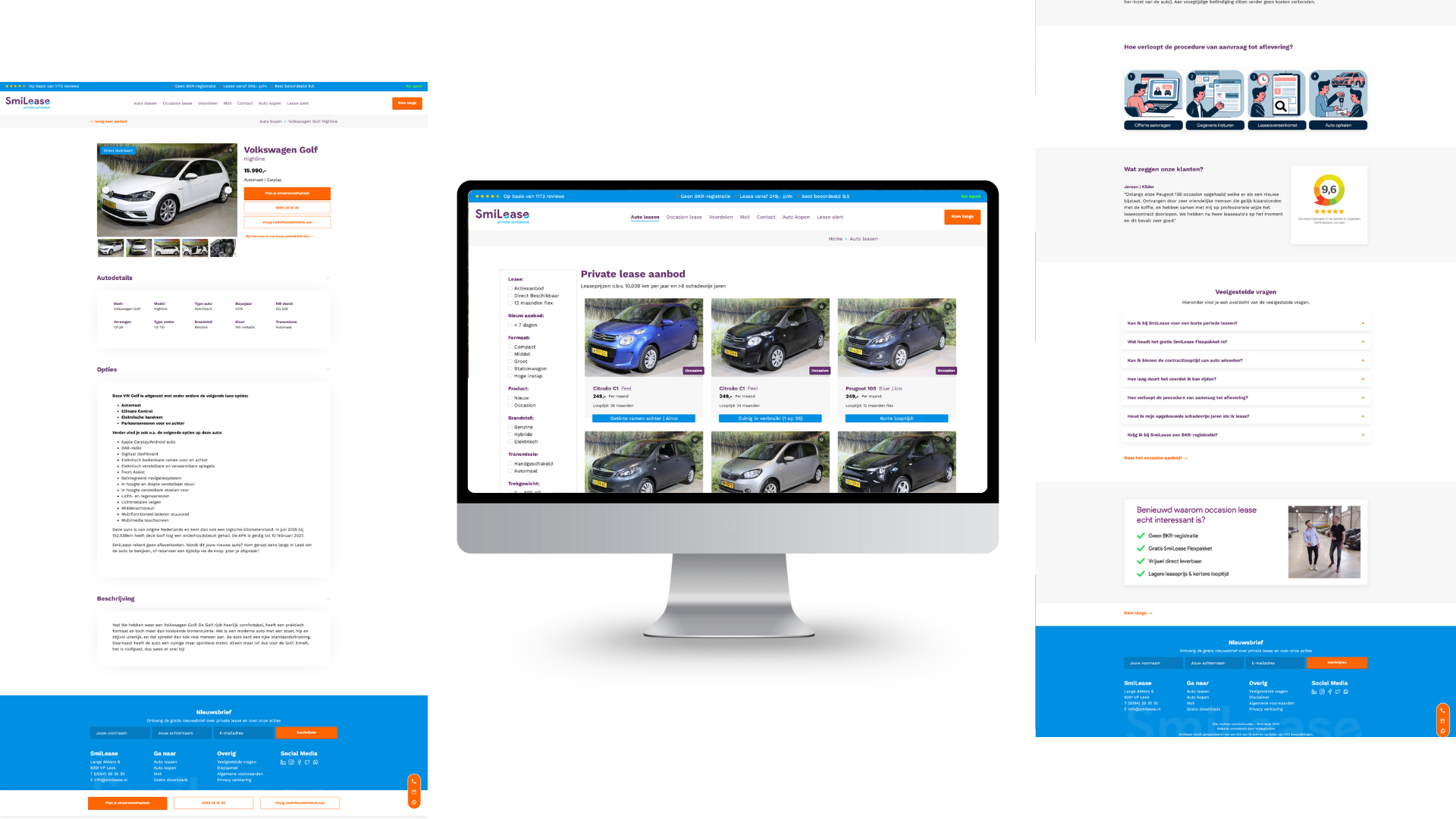 Overzicht Leadgenerator Website Smilease