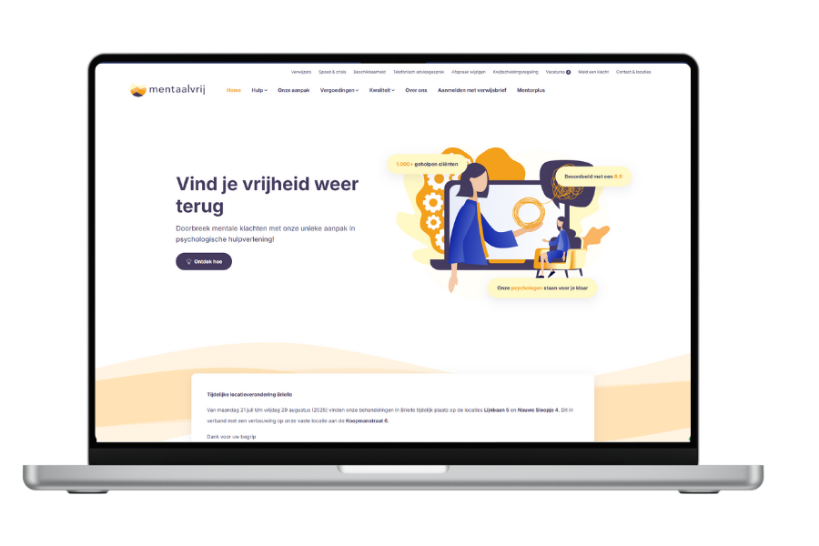 Frisse Corporate Website Voor Mentaalvrij