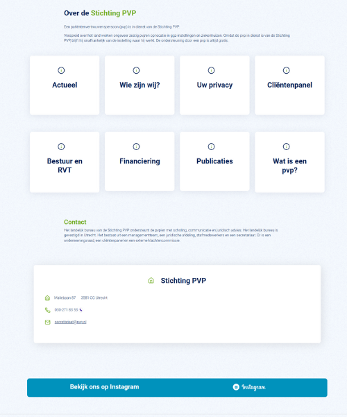 Toegankelijke Ux Design Umbraco Website Stichting Pvp