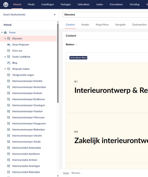 Umbraco Cms Achterkant Flexibel Beheer