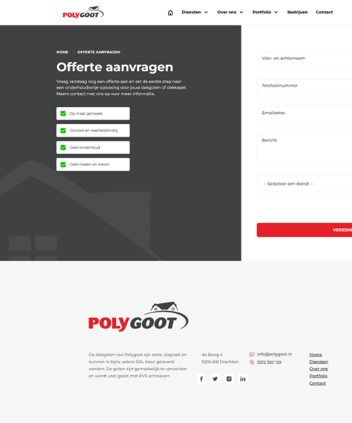 Offerte Aanvragen Website Polygoot Umbraco