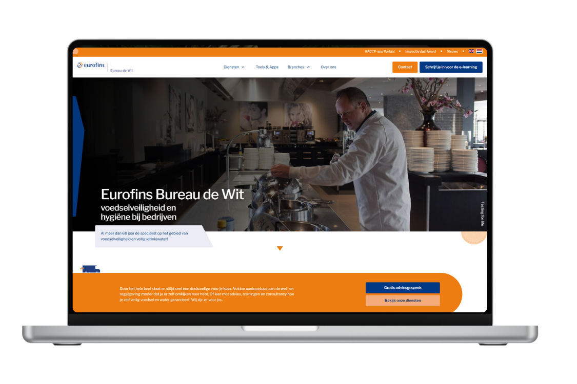 Screenshot Bureau De Wit Website Umbraco