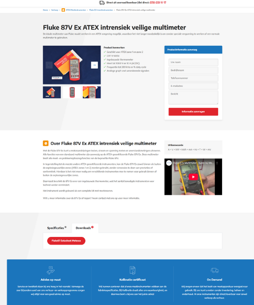 Productcomponenten Umbraco Website Metesco